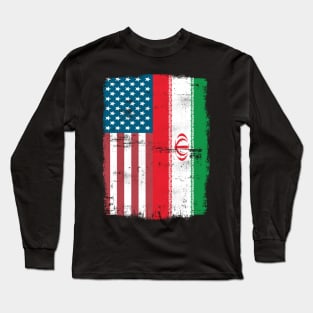 Iranian American Flag - USA Iran Long Sleeve T-Shirt